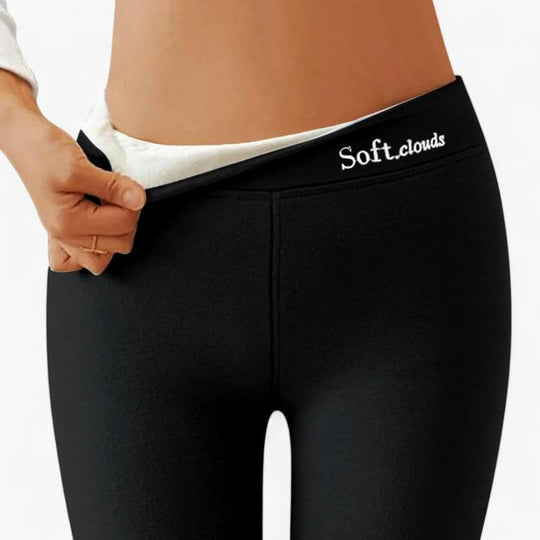 Fleece Lined Leggings for Women - High Waisted Thermal Tights