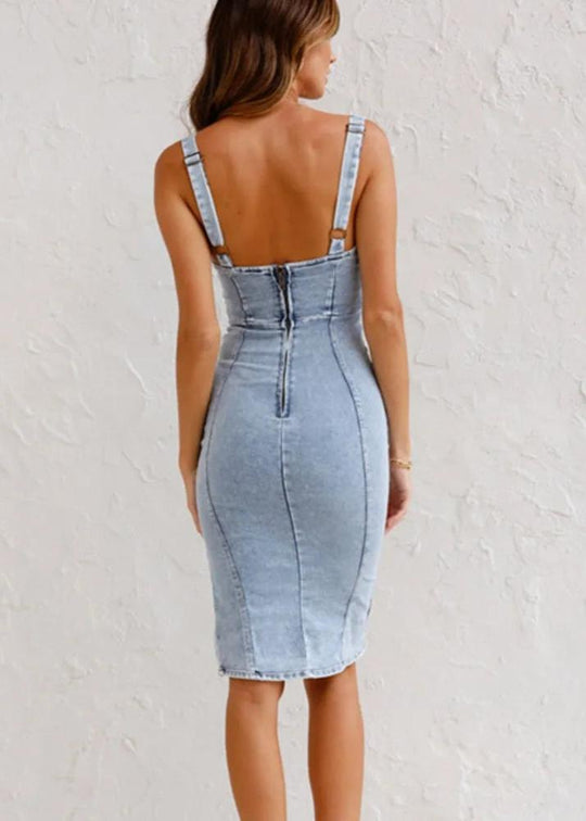 Lucy - Denim Dress with Adjustable Straps