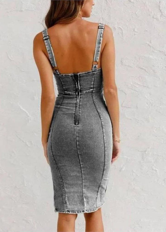 Lucy - Denim Dress with Adjustable Straps