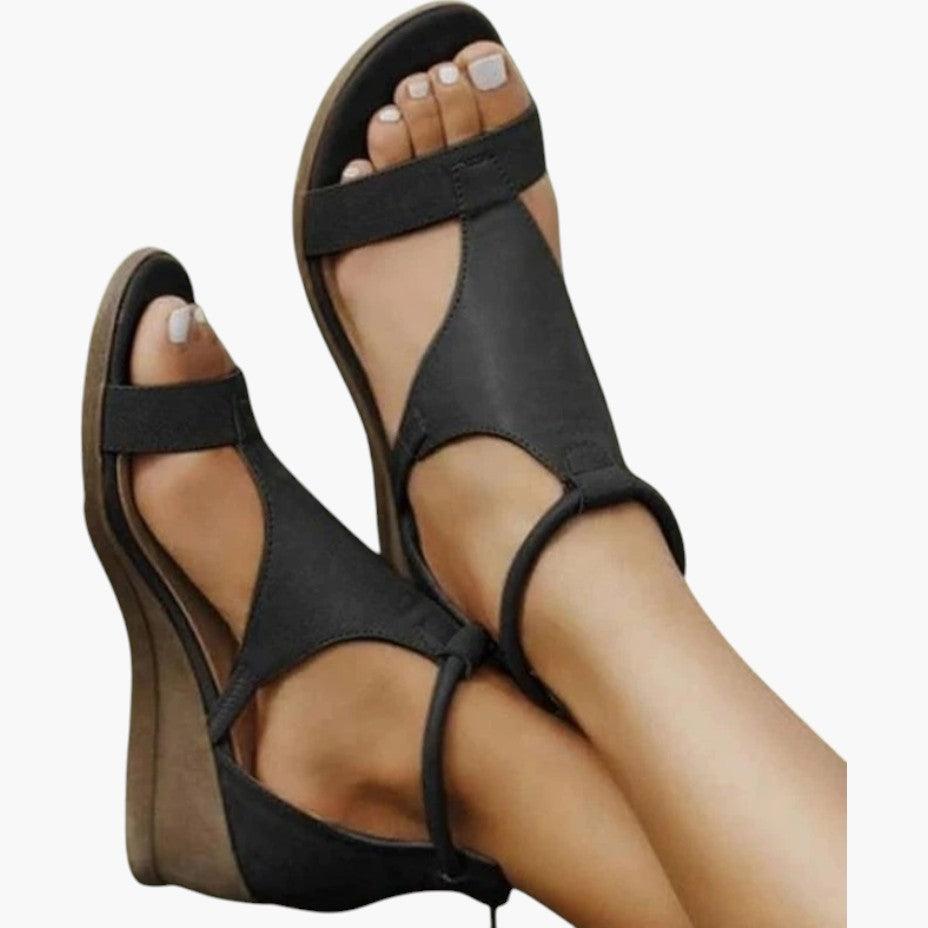 Orthopedic Leather Sandals – Women's Cushioned Arch Support