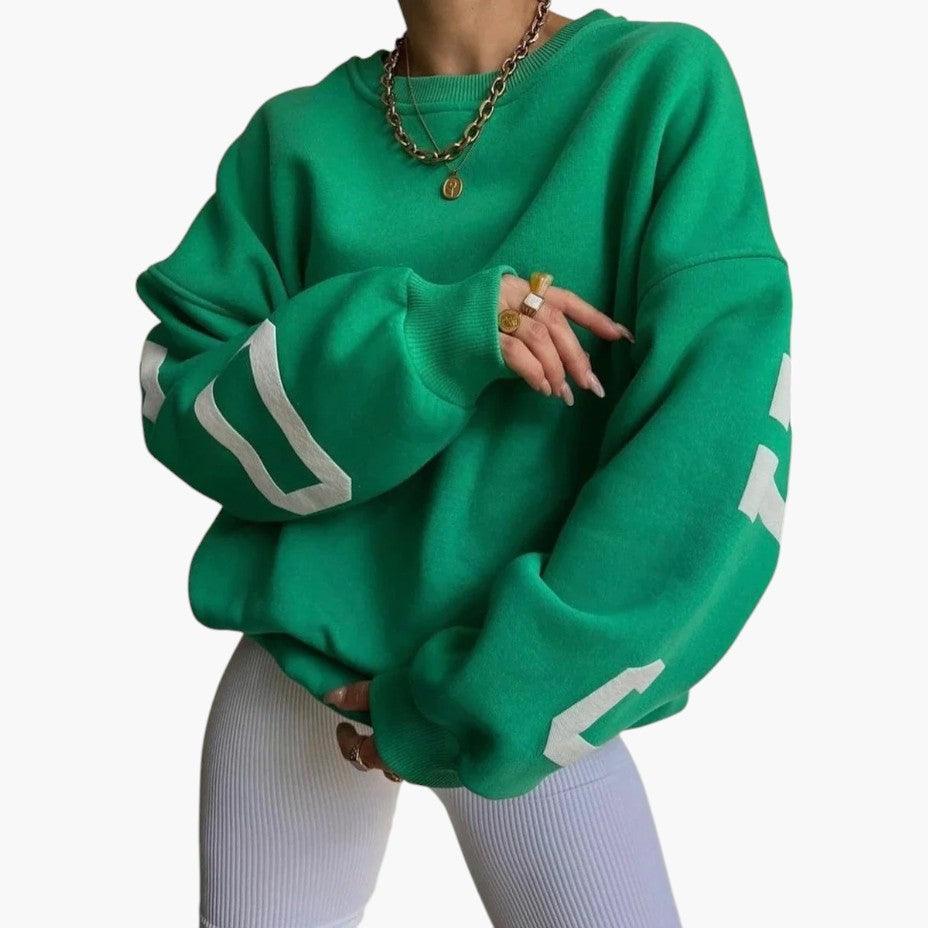 Relaxed Fit Chicago Hoodie - Graphic Pullover for Women